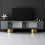 Hanah Home Bohem Soporte para Televisión Antracita y Dorado